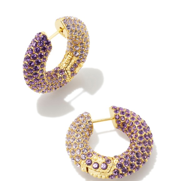 Kendra Scott Jewelry - Kendra Scott Purple and Gold Earrings with Gemstone Detailing